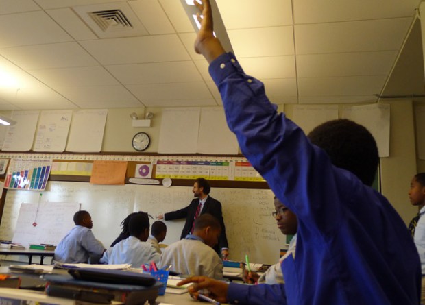 Dave Diehl's 8th grade algebra class at Chicago Jesuit Academy.