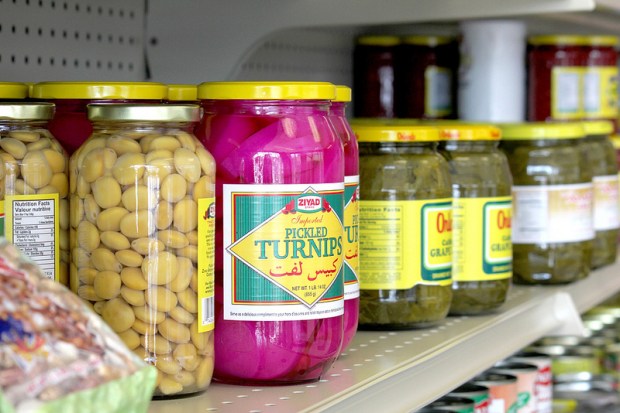Grape Vine stocks middle eastern delicacies like butter ghee, red lentils and pickled turnips.